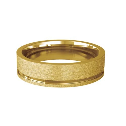 Patterned Designer Yellow Gold Wedding Ring - Eterno